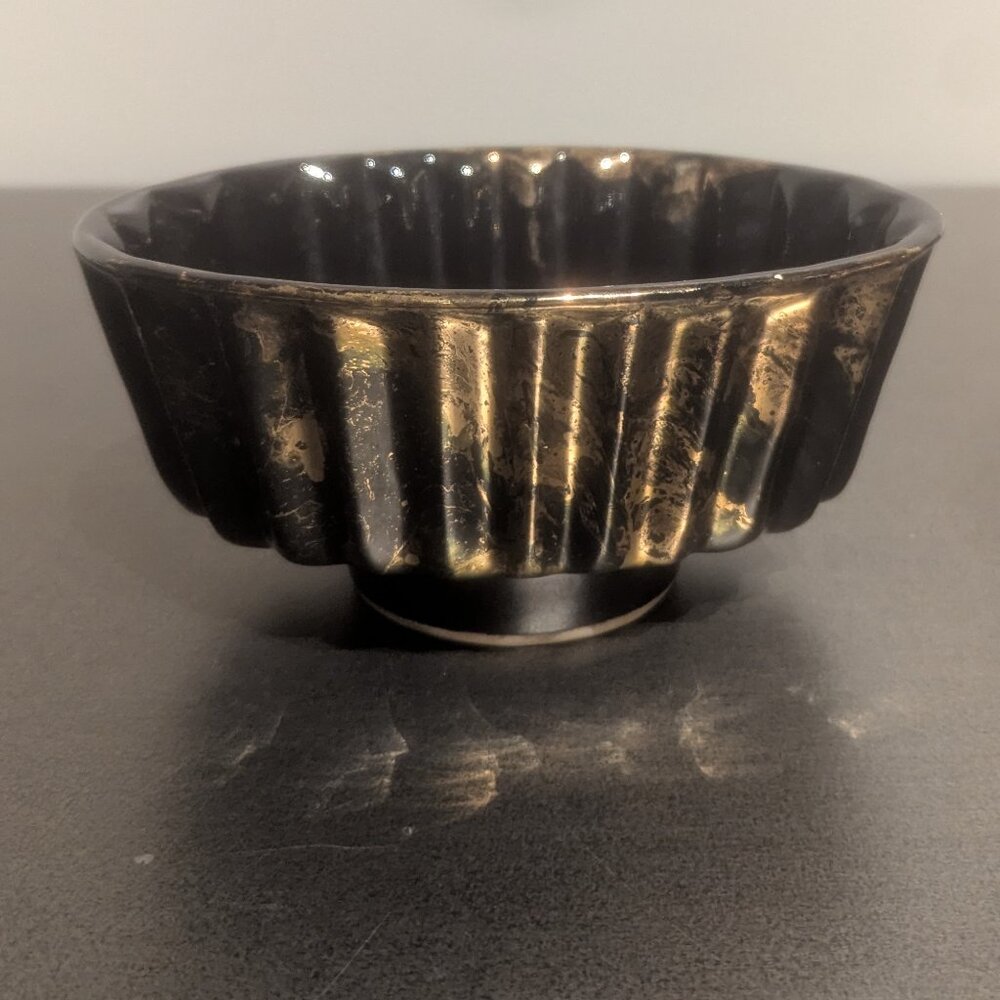 Vintage Lane & Co. Van Nuys Black & Gold Candy Dish Planter Catch All